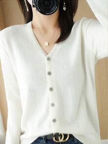 Women Cardigans - Beyaz - Görünüm 2