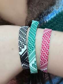 1pc Fashion Fabric Bracelet, Minimalist Braided Boho Bracelet, Unisex, Great Gift - Cotton Bracelet - View 8