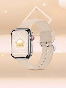 Women's And Men's Fashion Sporty Soft Comfortable Breathable Monochrome Solid Silicone Bowknot Watch Band For Apple Watch 38mm 40mm 41mm 45mm 44mm 42mm 46mm 49mm, Universal Casual Wristband, Bracelet, Party Valentine's Day New Year Festival Gift, Compatible With Apple Watch Ultra Series 10/9/8/7/6/5/SE/4/3/2/1 Replacement Strap Accessory