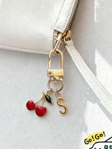 个性化Y2K樱桃钥匙扣，送给女孩的礼物，可用作包包挂饰、汽车装饰、教师节礼物、朋友礼物、姐妹礼物，创意十足 - 多色 - 查看 2