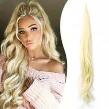 32 Zoll Clip-In Pferdeschwanz Extensions, langer Pferdeschwanz, für Frauen, elastischer Wickel-Pferdeschwanz, natürlicher synthetischer Pferdeschwanz - Verschiedenfarbig - Übersicht 18
