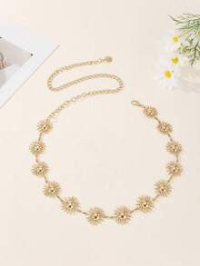 1 pieza Cinturón de cintura metálico de estilo gótico para mujer, multicolor brillante y mini, ajustable, adecuado como regalo de fiesta de Halloween o regalo de Navidad para la novia