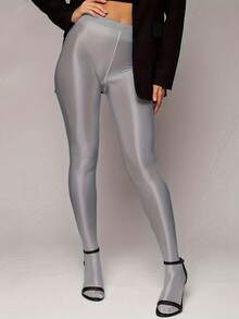 1 Pair Women's Sheer Breathable Pantyhose - Suitable For Holiday Outfits - Grey - View 8