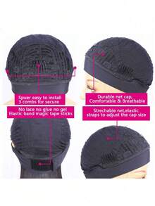 Human Hair Wig Short Headband Bob Wig Natural Black Short Curly Bob Cut Glueless Afro Kinky Curly Headband Wig Full Machine Jerry Curl Wig Deep Wig