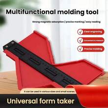 1pc Asymmetrical Contour Gauge, English Curve Ruler, Woodworking, Automotive, Stone Material Measuring Tool