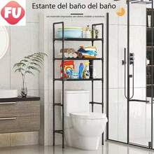 Estante de aterrizaje del baño multifuncional - Negro - Ver 2
