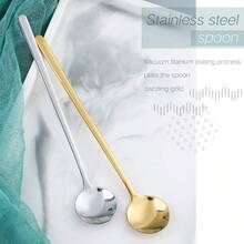 4 Pack Stainless Steel Coffee Spoon 6.7 Inch Stirring Spoons Cocktail Stirring Spoons For Coffee Tea Dessert Cake Ice Cream Cappuccino Silver - 銀色 - 查看 4