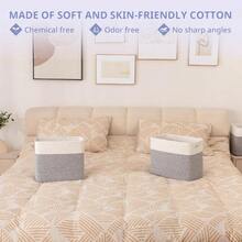 - Cestas de almacenamiento rectangulares de algodn, 2 unidades, Gris - Gris - Ver 7