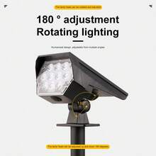 1pc/Box Solar Powered Spotlight, Outdoor Ground Lawn Light, Home Yard Landscape Garden Tree Lighting, Dual Use - Multicolor - View 5
