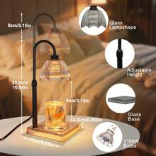 Candle Warmer Lamp - Flameless Electric Candle Warmer With 4 Brightness And 3 Timers, Adjustable Height Top Warmer For Candle With Remote. Gift For Christmas Birthdays Holiday, Room Decor - LS-028 - 查看 3