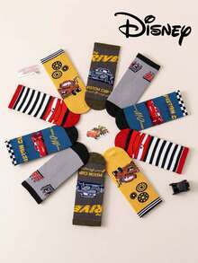 Disney 10/5 Authentic Cars Christmas Children's Socks, New Year Thick Gift Socks, Boys Winter Cartoon Christmas New Year Animation Socks, Girls Socks, House Slippers, Creative Gifting Socks, Children Socks - Multicolor - View 5