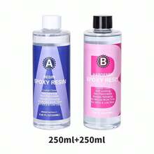 QIAO Bộ dụng cụ nhựa Epoxy - 100/200/408/500/1000ml, Công thức mới, Trong suốt như pha lê, Độ bền cao, Không bọt khí, Chống ố vàng, Thích hợp cho đúc, DIY, nghệ thuật nhựa, làm khuôn, làm đồ trang sức, v.v., Dễ dàng pha trộn theo tỷ lệ 1:1. - Màu xanh lam - Xem 20