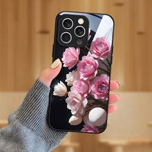 Funda de Teléfono de Vidrio Templado para iPhone 16 16e 15 Pro Max 14 Plus 13 12 11 ProMax Oscura Única Linda Fresca Funda de Teléfono-OT7316 - Colores mixtos - Ver 2