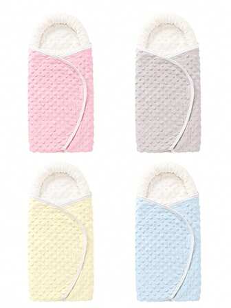 新生儿襁褓 & 婴儿睡袋 - 柔软保暖的豆绒包巾，医院必备婴儿包裹袋，亲肤舒适