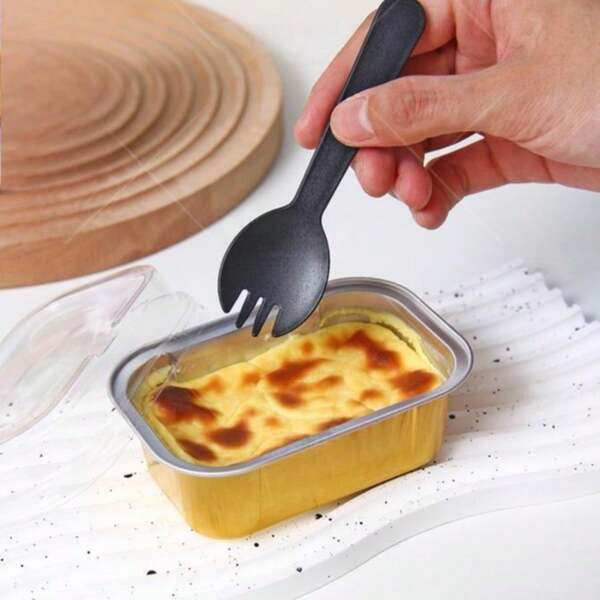 10pcs/20pcs, Disposable Aluminum Foil Baking Trays, Multi-Functional Aluminum Foil Baking Pans, Food Containers, Suitable For Baking, Heating, Storing, And Preparing Food On-The-Go With Aluminum Foil Boxes, Aluminum-Made Small Bread Trays, Muffin Pans, Mini Cake Baking Tray Containers, Disposable For Use In Ovens, Refrigerators, Cooking, And Food Preparation Tools, Food Storage, Stackable Trays, Durable Foil Material, Take-Out Meal Containers