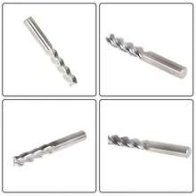 1 Piece 1/2 Inch Carbide Square Nose End Mill 3 Flute 45 Degree Fit For Aluminum Non-Ferrous Alloys - Silver - View 7
