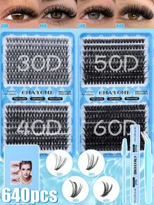 640/592/576 قطعة من عناقيد الرموش الفردية، طراز D Curl بطول 10-16 ملم مختلط، سعة كبيرة 10D-100D DIY عناقيد رموش، مظهر طبيعي وناعم جدًا وخفيف جدًا، رموش مستعارة قابلة لإعادة الاستخدام، مناسبة للمبتدئين، مناسبة للسفر والمكياج اليومي والحفلات والمناسبات، مناسبة جدًا كهدية عيد الميلاد لأم أو صديقة - الأزرق - مشاهدة 4