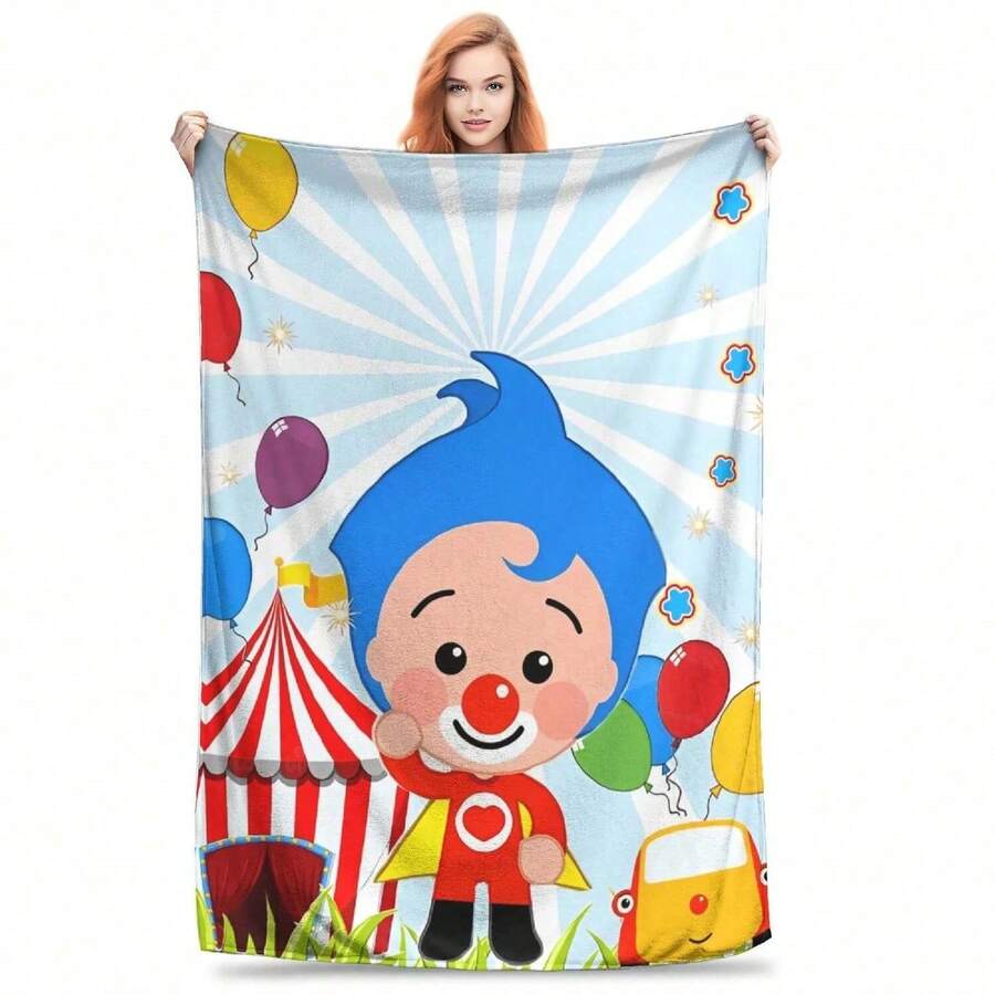 Clown Plims Blanket Cartoon Plush Awesome Soft Throw Blankets For Home AutumnWinter - 黑色 - 查看 1