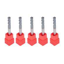 5PCS 3/16 Inch 4 Flute Helix Carbide End Mill Fit For Machining Flat Surfaces Steps Grooves Formed Surfaces And Cutting Workpieces On Milling Machines - Silver - View 3