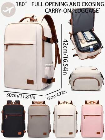Sac à dos pour femmes, sac à dos de voyage grande capacité, sac à dos pour le trajet/l'école, sac pour ordinateur portable , sac de voyage d'affaires courte distance, conforme aux réglementations de Ryanair, Wizz Air et autres compagnies aériennes
