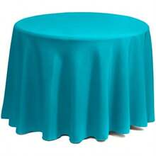 Gee Di Moda - Mantel redondo de 120 pulgadas, color morado para mesas redondas de 60 a 96 pulgadas, tela lavable resistente, para mesa de buffet, fiestas de día festivo, cenas, bodas y baby shower(304.8 cm (Redondo) Caribbean Round Tablecloth) - Multicolor - Ver 2