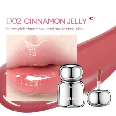 J.M.C.Y 透明唇彩，保湿，不晕染，镜面般光泽唇釉，唇部精华，学生唇膏