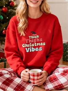 Women Plus Size Sports Sweatshirts - 紅色 - 查看 1