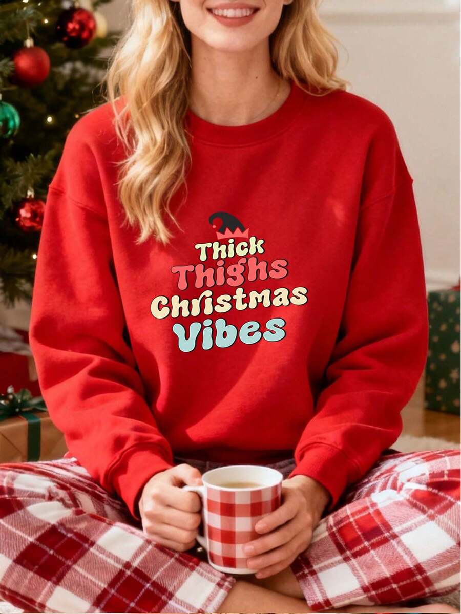 Women Plus Size Sports Sweatshirts - 紅色 - 查看 1