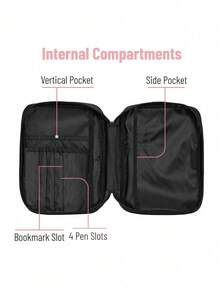 Bible Bag With The Golden Letters "PARA DIOS" Printed On It, Bible Cover, Bible Holder, Hand-Held Storage Bag, Standard Size Bible Bag With Zipper And Pocket, Used For Bible Learning, Bible Cover, Letter Bible Box, Hand-Held Bible Bag, Very Suitable For Adult, Female, Male Bible Learning (Black) (Zipper Position Randomly) - Black - View 8