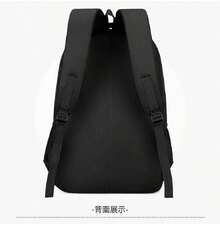 Mochila de hombre resistente con diferentes colores,con 3 compartimentos,cierres dobles,cinta acolchonadas y cinta ajustable - Negro - Ver 5