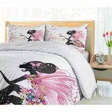 Winter Duvet Cover Set, Merry Theme Delicate Snowflakes, Vintage Holiday Pattern, 3 Piece Bedding Set With 2 Pillow Shams, Size, Teal White - Multicolor - View 10