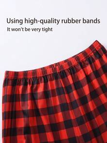 Two Pieces Sets Men's Sleepwear Autumn And Winter Long Sleeved Pants Checkered Pattern Home Clothes Sleepwear Set, For Fall - Multicolor - View 7