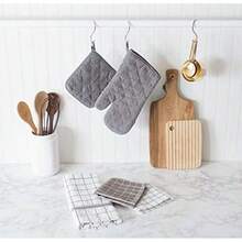 DII Trapo clásico para Platos, 100% de algodón, diseño de Ventana, para Uso Diario en la Cocina, Lavable en Lavadora, 30.48 cm x 30.48 cm, Juego de 6,(Gris Toalla de cocina) - Multicolor - Ver 5