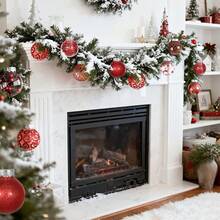 Decoración de 36 piezas de adornos de bolas de Navidad transparentes, adornos de Navidad de plástico champán irrompible de 2.36 conjunto de adornos colgantes transparentes para árbol de Navidad, decoración de, champán - Rojo - Ver 4