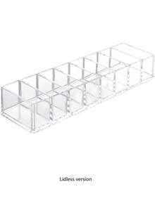 1pc Desktop Cable Management Organizer Box, Compartmentalized Charging Cable, Earphone, Makeup, Stationery, Phone, Toy Storage Box, Detachable Lipstick & Jewelry Box - White - View 8