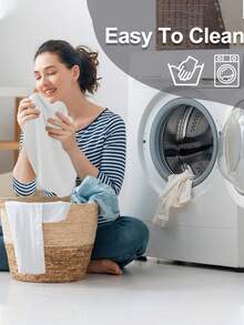 纯色马桶盖套，弹力两件套马桶水箱盖，防尘装饰马桶配件，适合所有季节浴室装饰，秋季装饰 - 彩色 - 查看 8