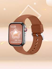 Women's And Men's Fashion Sporty Soft Comfortable Breathable Monochrome Solid Silicone Bowknot Watch Band For Apple Watch 38mm 40mm 41mm 45mm 44mm 42mm 46mm 49mm, Universal Casual Wristband, Bracelet, Party Valentine's Day New Year Festival Gift, Compatible With Apple Watch Ultra Series 10/9/8/7/6/5/SE/4/3/2/1 Replacement Strap Accessory
