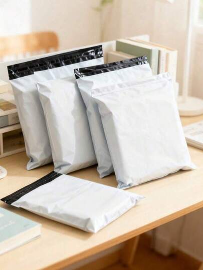 50pcs/10pcs Set Thick Waterproof Solid Color Packaging Bags, Minimalist & Versatile, Suitable For School, Office, Back To School Season Transport And Mailing, Men's Birthday Gifts, Valentine's Day Gift Box, Men's Gift Box, Men's Gifts, Bulk Gift Bags, Blue Gift Bags, Valentine's Day Gifts, Mailing Envelopes, Non-Sticky Plastic Bags, Waterproof Express Bags, Suitable For Clothes, Books, Etc.