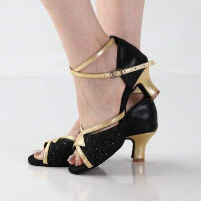 女士舞蹈鞋，蕾丝亮片芭蕾舞鞋，舞蹈鞋，现代舞鞋，适合各种舞蹈风格的女士舞蹈鞋