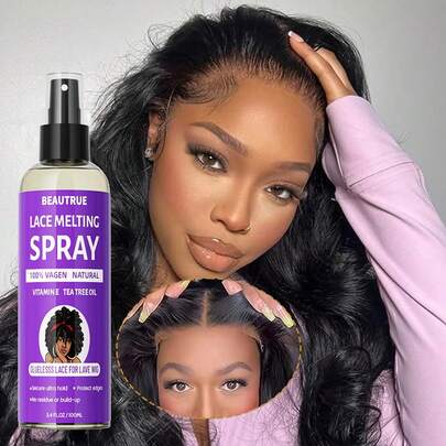 100ml Spray de pegamento extra fuerte para pelucas de encaje, secado rápido, derrite el encaje, pegamento para pelucas de encaje, spray de unión de encaje, de larga duración e invisible, derrite y sujeta el encaje natural