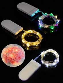 أضواء سلك نحاسي LED بطول 100 سم، أضواء زهور متعددة الوظائف وملونة إبداعية جديدة لتزيين الكيك والستائر والأعياد والديكور الفلورسنت