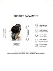 4/1pc Boys' Fashion Business Casual Quartz Watch Set With Stylish Bracelet, Pendant Necklace And Ring, Suitable For Boys To Wear Daily, Great Gift For Birthday, Graduation, Friends And Family - Multicolor - View 9