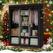LÈRFM Closet Armable Ropero Rack Guardaropa Recamara Organizacion - Negro - Ver 7