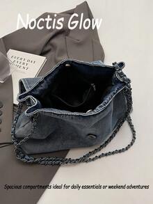 Women's Denim Crossbody Bag, Lightweight Vintage Washed Jean Purse With Adjustable Strap, Large Capacity Shoulder Handbag Travel Essentials School Supplies Travel Accessories Christmas Gifts Christmas Decorations Christmas Travel Essential Crossbody Bags For Women Purses And Bags Women Gifts For Women Purse Accsesories - Nhiều màu - Xem 6