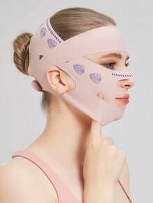 V-förmiges Gesichtskinn-Band - Gesichtslifting Bandage, Schlafmaske, Gesichtsstraffung, tragbarer Yoga-Gesichtsmuskel-Straffungsriemen, geeignet für Tag und Nacht - Verschiedenfarbig - Übersicht 6