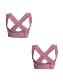1pc/2pcs Updated Posture Corrector For Men & Women, Size Runs Small, Consider Ordering One Size Up For Loose Fit, Adjustable Upper Back Support For Clavicle And Neck/Shoulder Upright Comfort (Pink) Posture Corrector For Men & Women, Body Health Fixation Upper Back Support Clavicle Back And Shoulder Under Clothes, Black