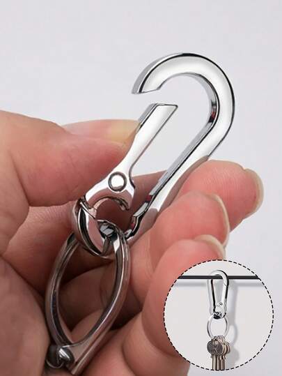 Metal Keychain Set With Clips , Vintage Black Zinc Alloy, Non-Braided Fashion Accessories For Men,Versatile Keyring, Practical Keychain, Office,Key Connector, Luggage Hardware Accessories, Chain, Backpack Strap, Bag Chain Hanging Buckle, Diy Luggage Clothing, Suitable For Keys, Bags