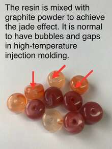 1 hạt nhựa màu đen, nâu, kaki phong cách Bohemian cổ điển thanh lịch, hạt CCB, hạt chấm bi tráng men tự làm, hạt tròn nhựa giả ngọc bích kèm dây kim loại, thích hợp cho áo len, gợi cảm, thường ngày, tiệc tùng, ngày lễ, mặc mọi mùa, ngày lễ tình nhân, lễ tạ ơn, làm quà tặng bạn bè. Màu sắc họa tiết hoa nhựa ngẫu nhiên, mỗi hạt nhựa có một chút vết đúc - Nhiều màu - Xem 5