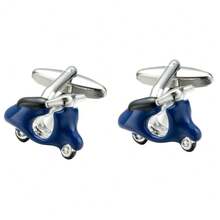Retro Fashion Electric Vehicle-Shaped Cufflinks, Men's French-Style Shirt Cufflinks, Suitable For Wearing At Parties And Banquets, As Well As As Holiday Gifts - 1 - Xem 6