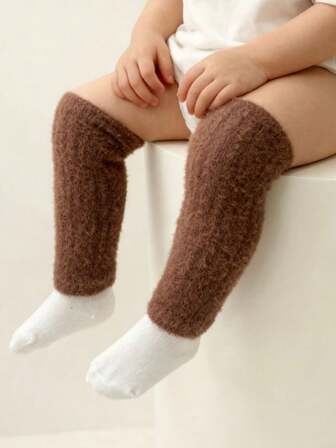 1/6 Pairs Baby Toddler Thick Double-Sided Fleece Warm Leg Warmers, Autumn/Winter